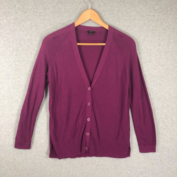 Talbots Petite Purple Button Down Cardigan Knit Size Medium - Picture 1 of 5